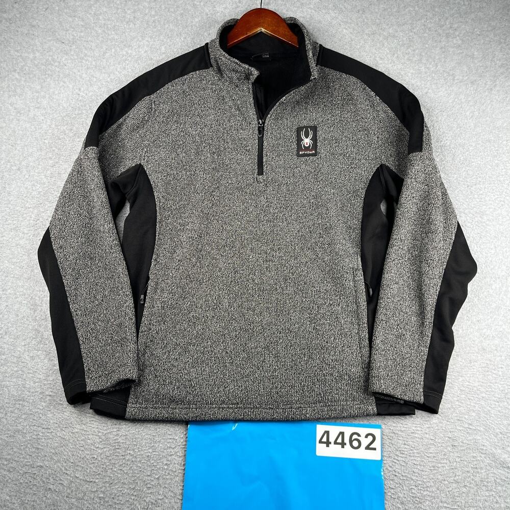 Spyder 1/2 Zip Sweatshirt Gray Heather Casual Pockets Pullover Mens Large